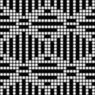 Geometric black and white square seamless pattern illustration N44