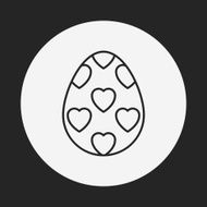 easter egg line icon N28