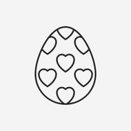 easter egg line icon N29
