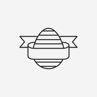 easter egg line icon N33
