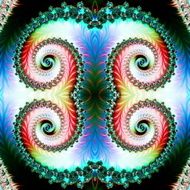 Multicolored Background with Spiral Pattern Artwork for creativ