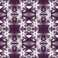 Flower pattern in fractal design Violet and white palette Comp