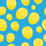 Color Glossy Balloons Seamles Pattern Background Vector Illustra