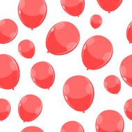 Color Glossy Balloons Seamles Pattern Background Vector Illustra N2