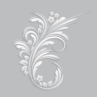 Flowers and floral elements cut from paper N5