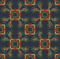 Seamless colorful background made of exotic pattern N3