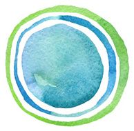 Abstract acrylic and watercolor circle painted background