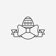 easter egg line icon N95