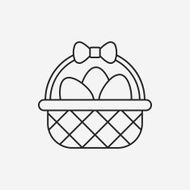 easter egg line icon N103
