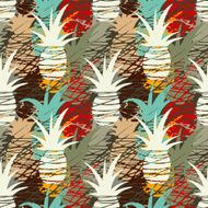 Seamless pattern with pineapples N24