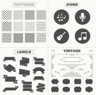 Music icons Microphone Acoustic guitar N4