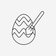 easter egg line icon N107
