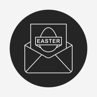 easter card line icon N2