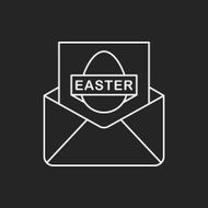 easter card line icon N3