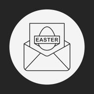 easter card line icon N4
