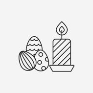 easter egg line icon N119
