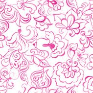 watercolor flowers seamless vector pattern N8