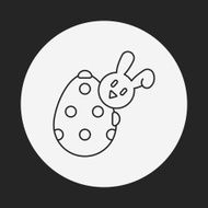 easter egg line icon N122