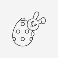 easter egg line icon N123