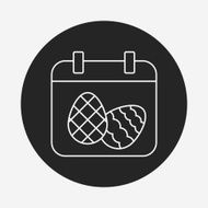 easter egg line icon N124