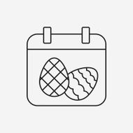easter egg line icon N127