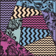 Vector color seamless patchwork pattern N3