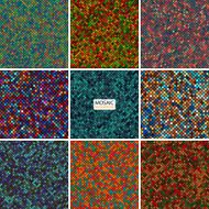 set background abstract mosaic of the pixel pattern and squares N8