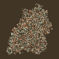 Baden-Wurttemberg Map Network Mesh