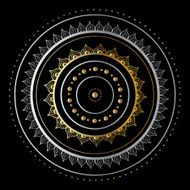 Vintage Gold mandala N7