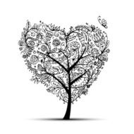 Love floral tree for your design