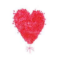 Holiday balloons heart shape for your design N4