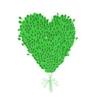 Holiday balloons heart shape for your design N5
