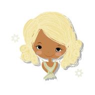 Cute Girl Smiling Sketch For Your Design N56