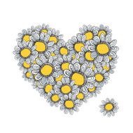 Colorful floral heart for your design N4