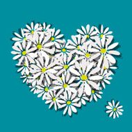 Colorful floral heart for your design N5
