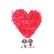 Holiday balloons heart shape for your design N7