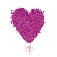 Holiday balloons heart shape for your design N9