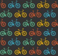 Vector Bicycle Seamless Pattern