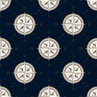 Vintage compass seamless pattern background