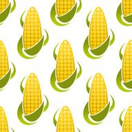 Sweet corn cobs seamless pattern