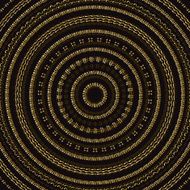 Hand drawn Circular pattern Gold Mandala