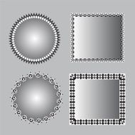 black and white polygon frame
