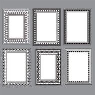 black and white designed frames