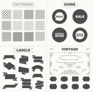 Sale icons Special offer speech bubbles symbols N9