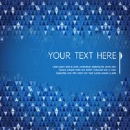 Abstract dark background with colorful blue triangle and copy space