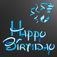 Happy Birthday font origami style N2