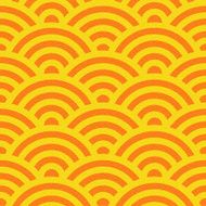 Abstract arched pattern - seamless background citrus texture