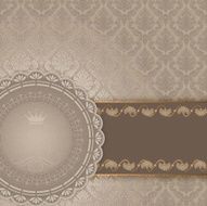 Vintage invitation template Decorative ornamental background