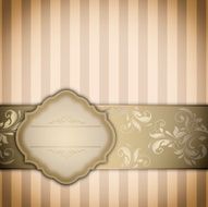 Vintage invitation template Decorative vintage background with