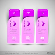 Vector tabs as design elements for business layouts N54